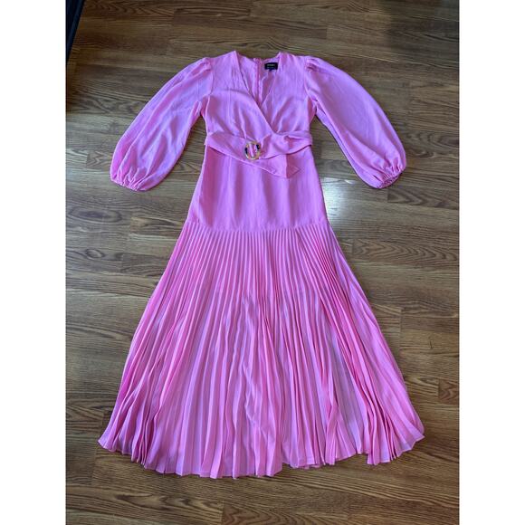 BARDOT DAYTONA LONG SLEEVE Garden MAXI DRESS IN VINTAGE PINK size small - Picture 12 of 16